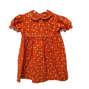 VTG Ceil Ainsworth hearts and daises red dress